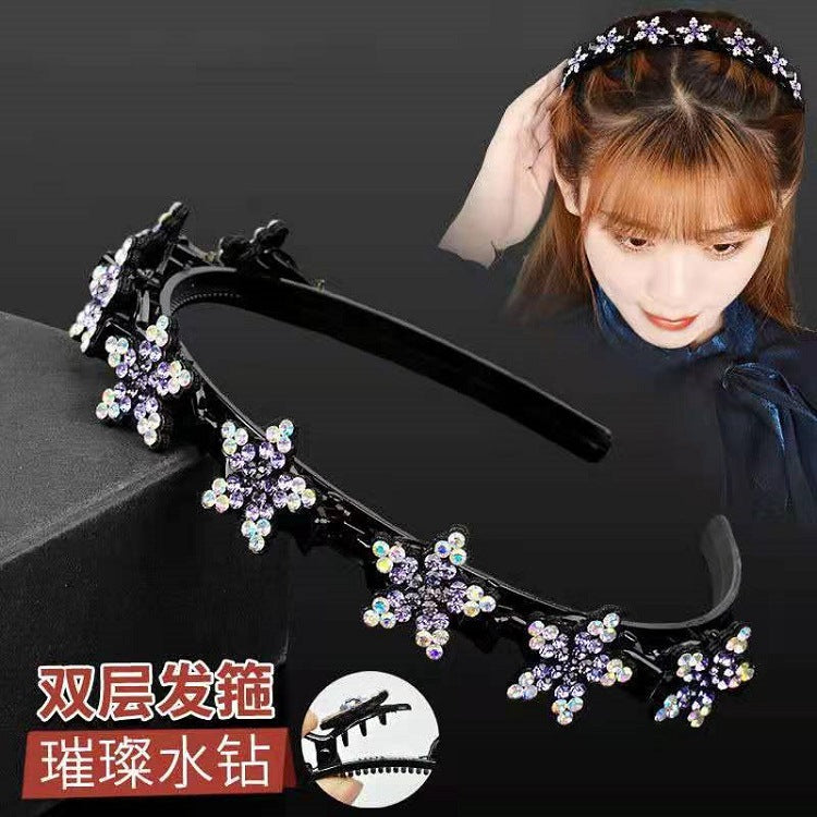 Wholesale Rhinestone Braidable Hairband Hairpin